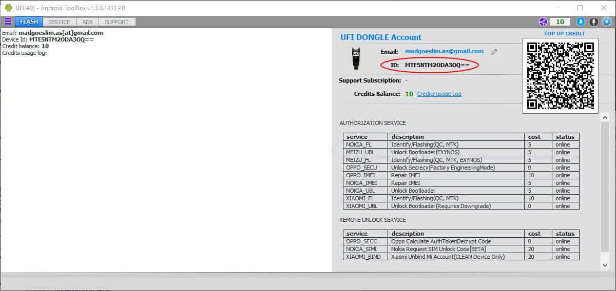 UFI Box / Dongle Cr&eacute;ditos de Servidor imagen del producto