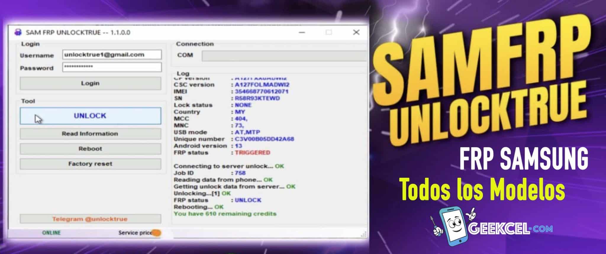 SAMFRP UnlockTrue Cr&eacute;ditos de Servidor imagen principal