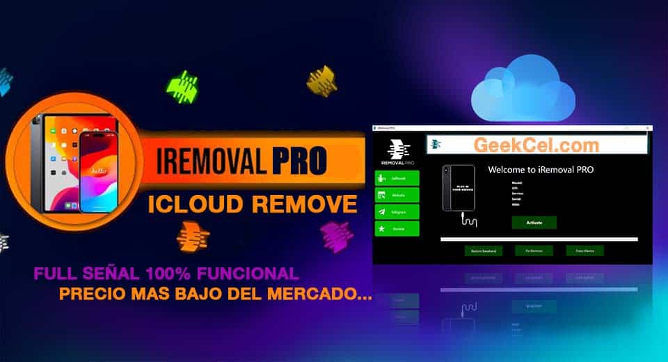 iRemoval Pro Desbloqueo iCloud iPhone - Bypass Pantalla Hello Sin Jailbreak